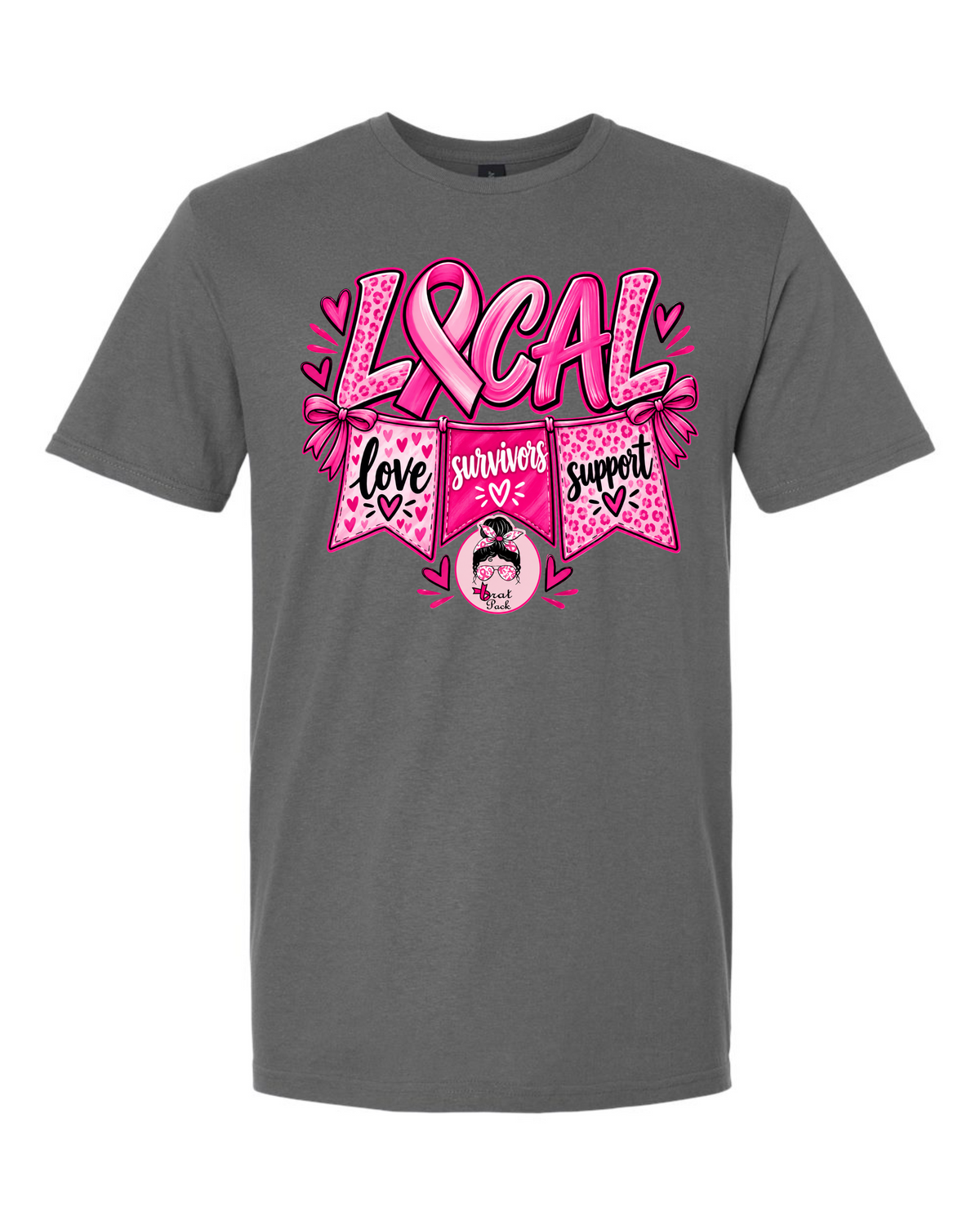 Brat Pack Short Sleeve Charcoal Tee