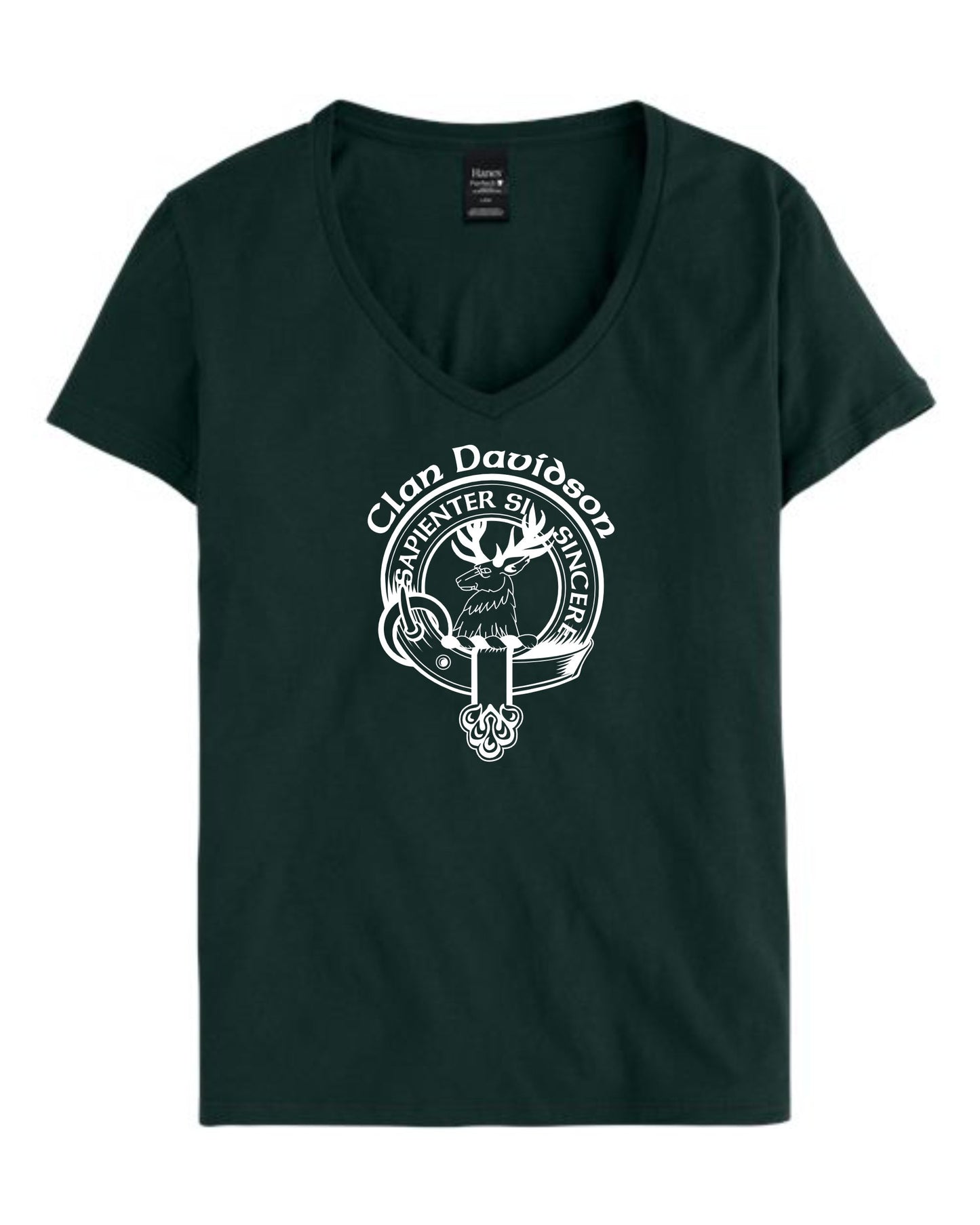 Clan Davidson Women's Short Sleeve V Neck Tee