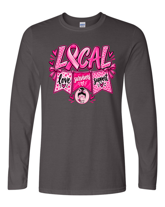 Brat Pack Long Sleeve Charcoal Tee