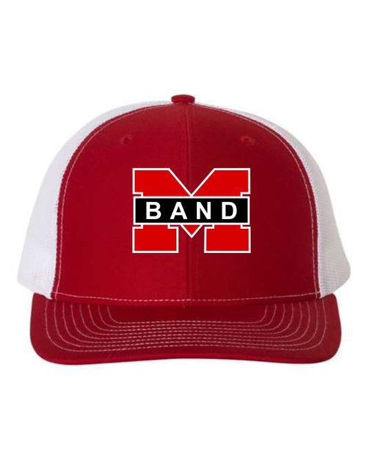 M Band Hat - Red - Embroidered