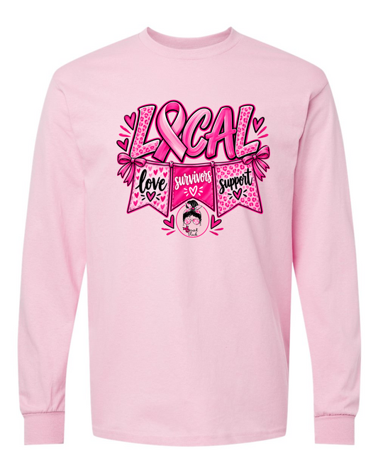 Brat Pack Long Sleeve Pink Tee